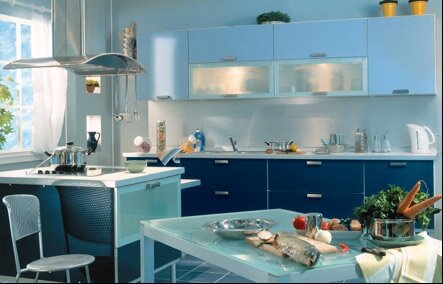 Голубые кухни