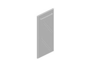 Дверь стеклянная средняя в алюминиевой раме